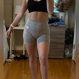 WOMENS BEST BIKER SHORTS - MOVE COLLECTION - BROWN GREY MARL - SMALL